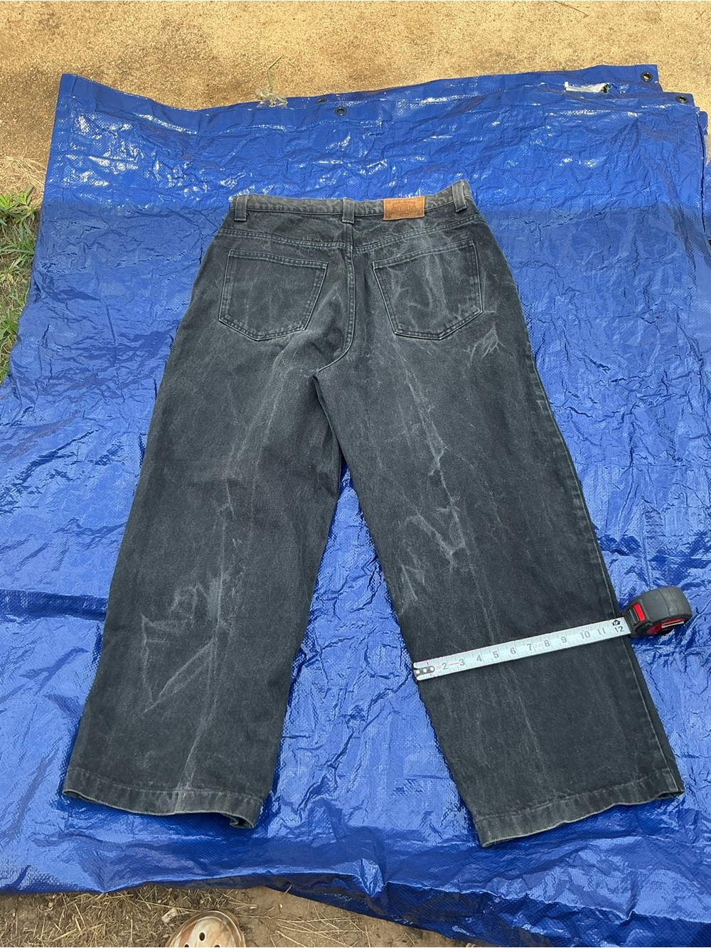 Men's Black Cargo Pants with Wide Leg - Durable Everyday Style